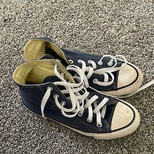 Navy Blue High Top Converse